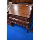 An early 20th Century bureau having ball and claw feet, width approx 78cm