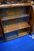 A vintage oak minty style stacking bookcase , three tier, max. Dimensions approx. H113 W89 D40cm