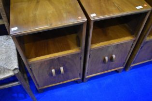 A pair of vintage Herbert Gibbs bedside cabinets , dimensions approx W37 D35 H70cm