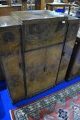 An Art Deco walnut dining room side cabinet , in same design and previous lot, approx dimensions