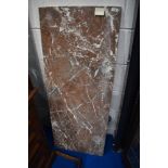 A piece of rouge marble, suitable as wash stand top etc approx. 123 x 49cm