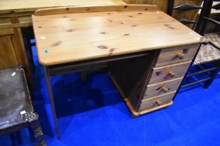 A modern pine three drawer dressing table/desk, dimensions approx. W109 D59 H75cm
