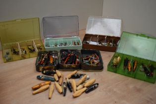 A selection of vintage lures and minnows