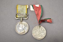 A Queen Victoria Crimea Medal with one clasp, Sebastopol to G.Heavir 55th Regt, along with The
