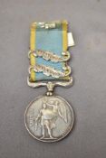 A Queen Victoria Crimea Medal with two clasps, Balaklava & Sebastopol to Sergt Thos S.Kneath.2nd.