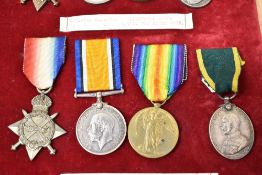 A WWI Period Four Medal Group, 14-15 Star, War Medal and Victory Medal to 409 PTE.W.LLOYD.L,POOL.R