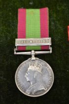 A Queen Victoria Afghanistan Medal 1878-1880 with one clasp, Ali Musjid to 1146 PTE J.Madden.(2nd)