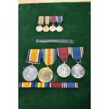 A group of Four Medals to CAPT.A.TILLOTSON, WWI British War Medal 1914-20, Victory Medal, George V