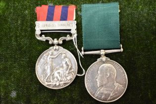 A Queen Victoria Indian General Service Medal with one clasp, Burma 1885/7 to 923 PTE W.Houghton.2nd