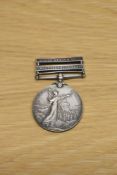 A Edward VII King's South Africa Medal with two clasps, South Africa 1901 and South Africa 1902,