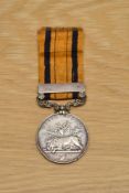 A Queen Victoria South Africa Medal 1879, no clasp with ribbon to 1687 PTE.J.BICKERTON 80th Foot,