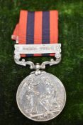 A Queen Victoria Indian General Service Medal with one clasp, Burma 1885/7 to 1984 PTE C.White.2nd.