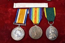 A WWI Period Three Medal Group, War Medal and Victory Medal to 78181 A-2.CPL.G.R.WORMALD.R.E and