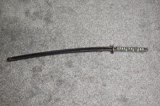 A Japanese Sword possibly WW2 Shin-Gunto Army Officers Sword with wooden scabbard, blade length
