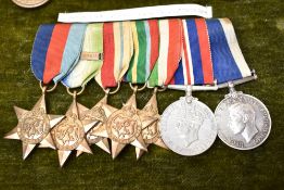 A group of seven WWII Medals to JX.161961 D.Thomas.L.S. HMS Caradoc, comprising 1939-45 Star,