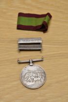 A Queen Victoria Afghanistan Medal 1881 with Kabul & Charasia Clasps (af) with ribbon to 5723 DR.W.