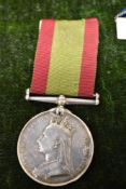 A Queen Victoria Afghanistan Medal 1878-1880 to 4958 GR.F.Thompson.E/4th.R.A, The Afghanistan