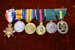 A Group of Six Medals to Major.J.J.SMITH.T.D 8th (Irish) BTN.THE KINGS (Liverpool Regt), WWI 1914-15