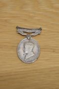 A George VI Efficiency Medal Militia, no ribbon to 142618 GNR.T.D.BAXTER.R.A