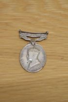 A George VI Efficiency Medal Militia, no ribbon to 142618 GNR.T.D.BAXTER.R.A