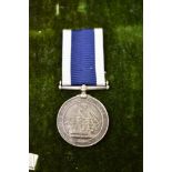A Queen Victoria Royal Navy Long Service and Good Conduct Medal, 1875-1877, narrow suspender, namin