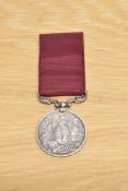 A Queen Victoria Army Long Service and Good Conduct Medal, badge of Hanover omitted, swivel