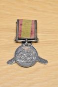 A Queen Victoria Afghanistan Medal 1878-79-80, mounted in a metal menu holder to 2896 Pte.M.