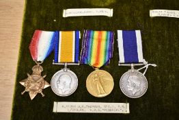 A WWI Period Four Medal Group, 14-15 Star, War Medal and Victory Medal K11256 H.R.CHAPMAN.STO1.R.N