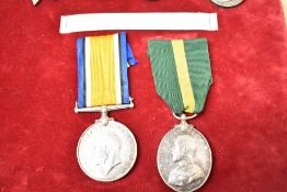 A WWI Period Two Medal Group, War Medal to 1340 PTE.S.WORRALL.CHES.R and George V Territorial