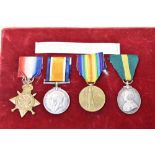 A WWI Four Medal Group, 14-15 Star to 296 FAR.SJT.G.W.KILLICK.R.F.A, War Medal and Victory Medal