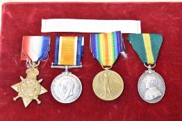 A WWI Four Medal Group, 14-15 Star to 296 FAR.SJT.G.W.KILLICK.R.F.A, War Medal and Victory Medal