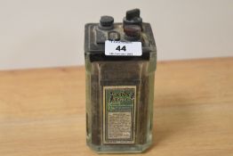 An early 20th Century glass Excide Accumulator battery