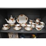 A collection of Royal Albert 'Old Country Roses' including tea pot, cups and saucers, cake plate