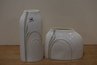 Two Royal Doulton 'Impressions' vases.
