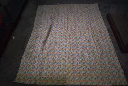 A reversible quilt, around 1930s, having block pattern in blue, pink, green and white to one side