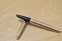 A Parker 41 Lady aero fill fountain pen in 12ct rolled gold. Boxed