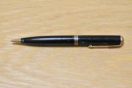 A Parker Vacumatic propelling pencil in green with three bands