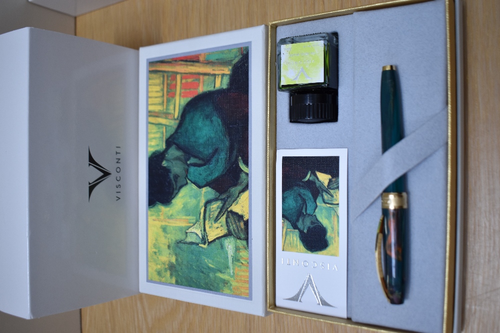 A Visconti Van Gogh ' The Novel Reader' converter fill fountain pen No0322 with bottle of Visconti - Image 4 of 4