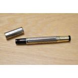 A Waterman 42 Ideal Safety pen Eye Dropper fill fountain pen of octagonal form in gold fill with