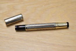 A Waterman 42 Ideal Safety pen Eye Dropper fill fountain pen of octagonal form in gold fill with