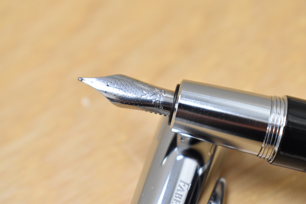 A Faber-Castell E-Motion converter fill fountain pen with spring clip to cap and crocodile skin - Image 2 of 3