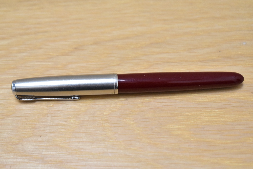 A Parker 51 Aerofill fountain pen in burgundy with Lustraloy cap - Image 3 of 3