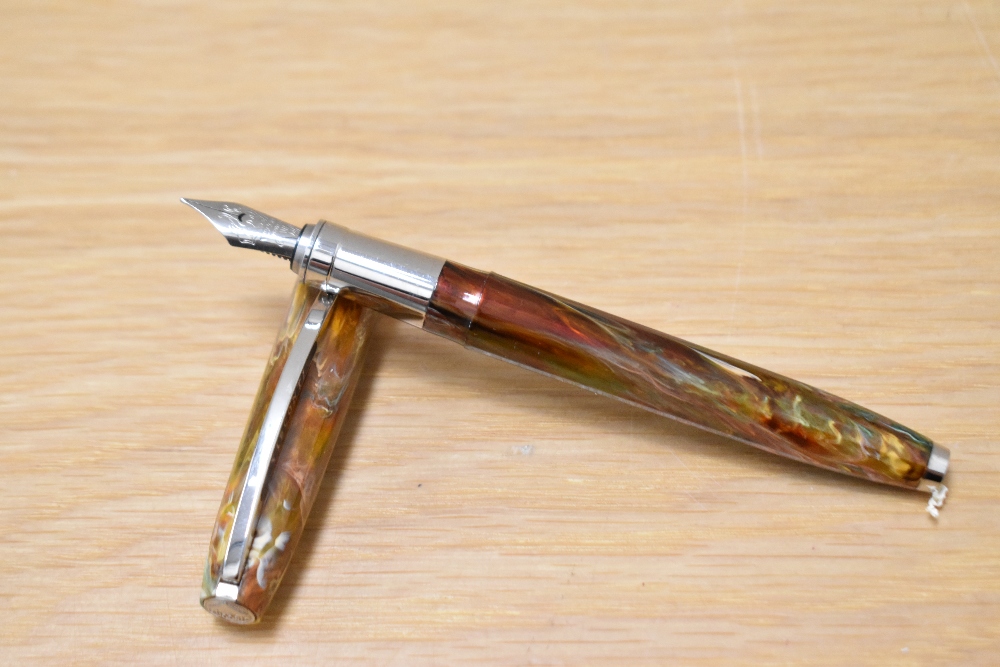 A Visconti Van Gogh ' Pollard Willows' converter fill fountain pen having Visconti Firenze M nib.The