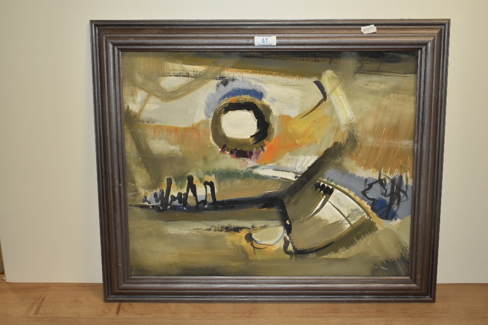 William Edgar Mayer (1910-2002, British), oil on board, 'Landscape Forms X', an abstract - Image 2 of 3