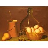 Violette De Mazia (1899-1988, French), oil on canvas, A still life arrangement depicting a clutch of