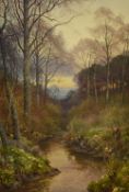 After Harold Sutton Palmer (1854-1933, British), coloured prints, Two woodland river settings, after