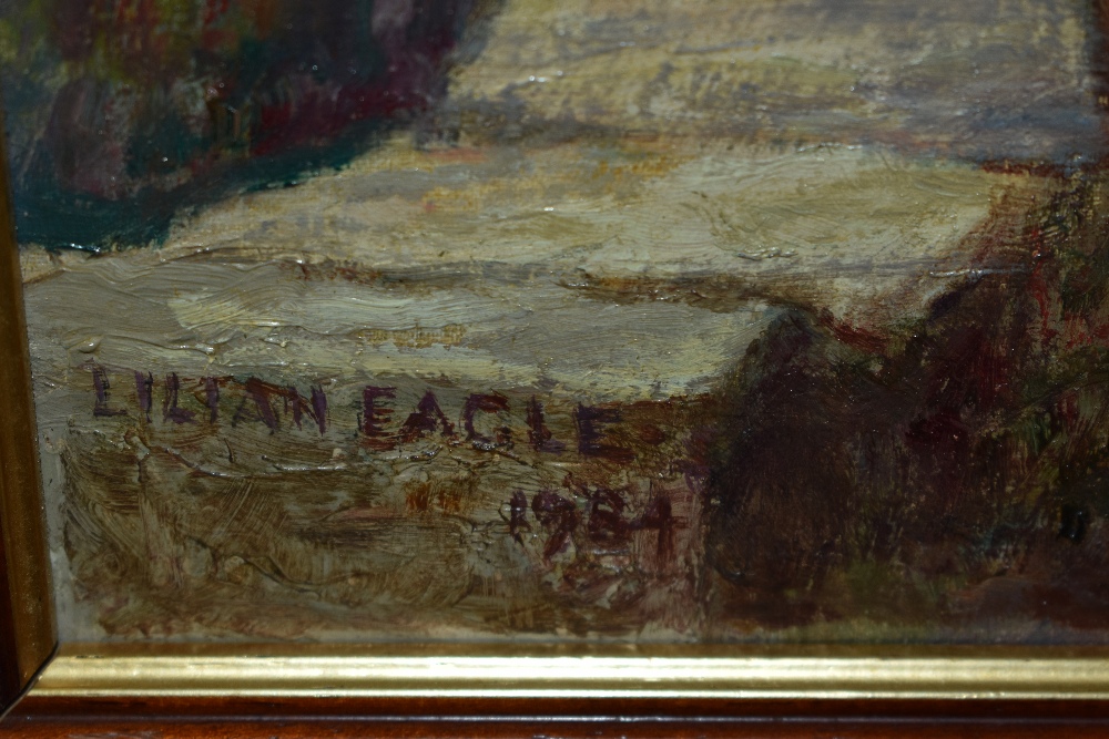 20th Century School, oils on board, Two late 20th Century studies, 'Swan On Urswick Tarn', by Anne - Image 5 of 5