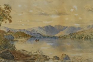 *Local Interest - G.Prentice (19th Century, British), watercolour, 'Ambleside and Wray Castle from