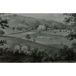 19th/20th Century School, pen wash, Quernmore Park Hall, A country house and park, signed faintly to