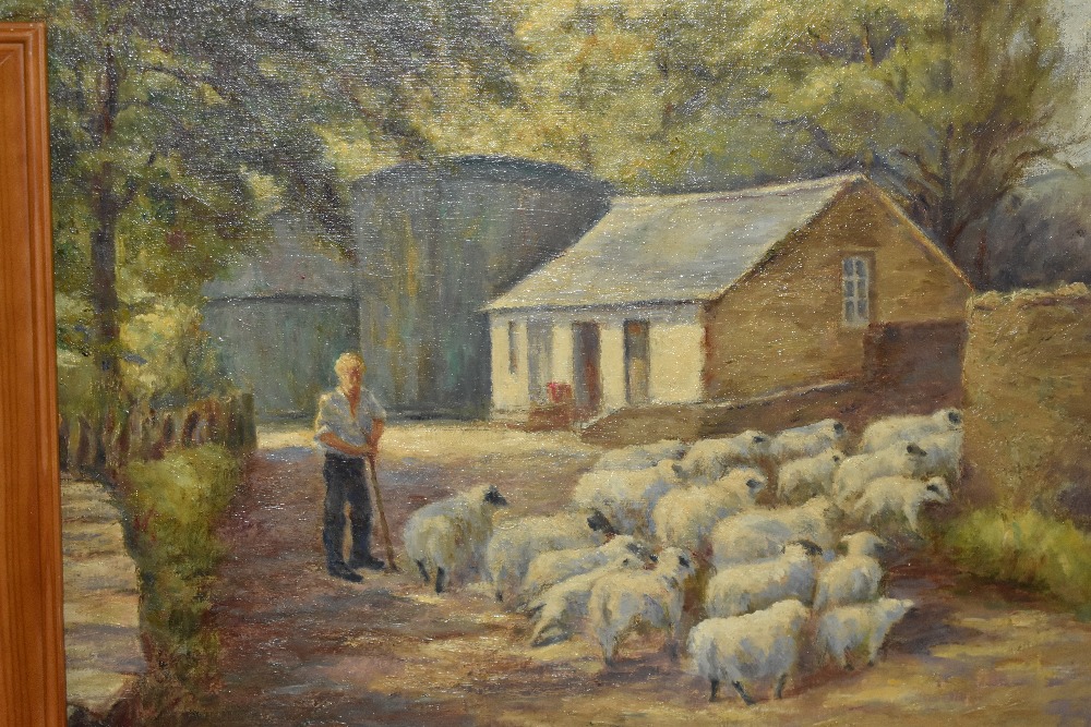 20th Century School, oils on board, Two late 20th Century studies, 'Swan On Urswick Tarn', by Anne - Image 4 of 5